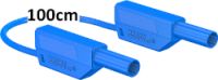 Sicherheitsmessleitung 4mm, 100cm blau, 600 V, CAT III ~ 1000 V, CAT II / 32A