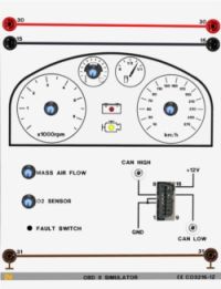 OBD II Simulator mit CAN Schnittstelle und Diagnosescanner