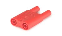 Sicherheitsverbindungsstecker rot 4mm mit Anzapfung, 1000V/32A CAT II