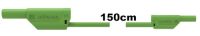 Adapter - Sicherheitsmessleitung 4/2mm, 150cm grün, 600V, CATII