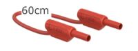 Sicherheitsmessleitung 2mm, 60cm, rot, 10A, stapelbare Stecker