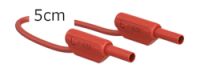 Sicherheitsmessleitung 2mm, 5cm, rot, 10A, stapelbare Stecker