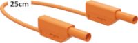 Sicherheitsmessleitung 4mm, 25cm orange, 600 V, CAT III ~ 1000 V, CAT II / 32A