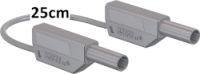 Sicherheitsmessleitung 4mm, 25cm grau, 600 V, CAT III ~ 1000 V, CAT II / 32A