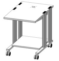 Mechatronik Aluprofil Wagen für kollaborativen Roboterarm 60*76, 600x900x760mm (