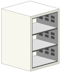 Energieversorgungssäule, (3x3HE/Breite 54TE)