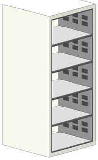 Energieversorgungssäule, (5x3HE/Breite 54TE)