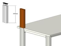 SybaPro Alu-Profilverlängerung 410mm zur Montage von Zubehörteilen, ohne Öffnung