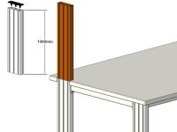SybaPro Alu-Profilverlängerung 1000mm zur Montage von Zubehörteilen ohne Öffnung
