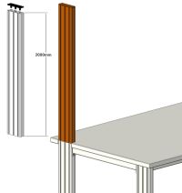 SybaPro Alu-Profilverlängerung 2000mm zur Montage von Zubehörteilen ohne Öffnung