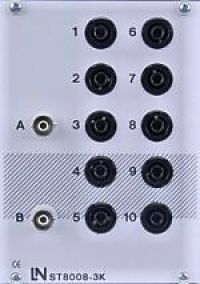 Wahlpolfeld 2xBNC, 10x4mm Sicherheitsbuchsen, (18TE)