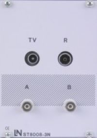 Ausgangsfeld mit RTV-Dose und 2x BNC-Dose, (18TE)