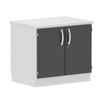 Beistellschrank mit 1 Fachboden, 2-türig,  mit Abdeckplatte, 841x738x600mm (BHT)