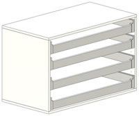 Schubladenblock mit 4 Schubladen passend für Aufbewahrungsschrank 470x610x51mm (