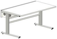 SybaPro Multimediatisch mit Schiebeplatte 120*90, 1200x760x900mm (C-Form-Alu)