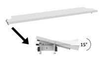 Ablageboard für SybaPro neigbar, höhenverstellbar Systemtisch 120*40, 1200x85x40