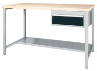 SybaWork Werkbank, 1500x750x859mm, 1 Schublade, Fachboden, Multiplextischpl