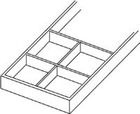 Satz Trennwände zur Querunterteilung von Schubladen (inkl. Stellbrett), (2HE)