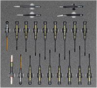 ESD/Elektronik-Werkzeugsatz 1, Schraubendreher (22 Teile), Einlagengröße 500x450