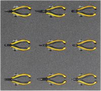 ESD/Elektronik-Werkzeugsatz 2, Zangensatz (9 Teile), Einlagengröße 500x450mm