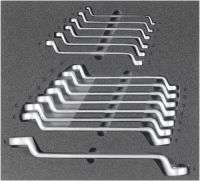 Kfz-Werkzeugsatz 2, Ringschlüssel (14 Teile), Einlagengröße 500x450mm