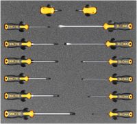 Kfz-Werkzeugsatz 7, Schraubendrehersatz (14 Teile), Einlagengröße 500x450mm