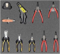 Kfz-Werkzeugsatz 9, VDE-Zangensatz (10 Teile) Einlagengröße 500x450mm